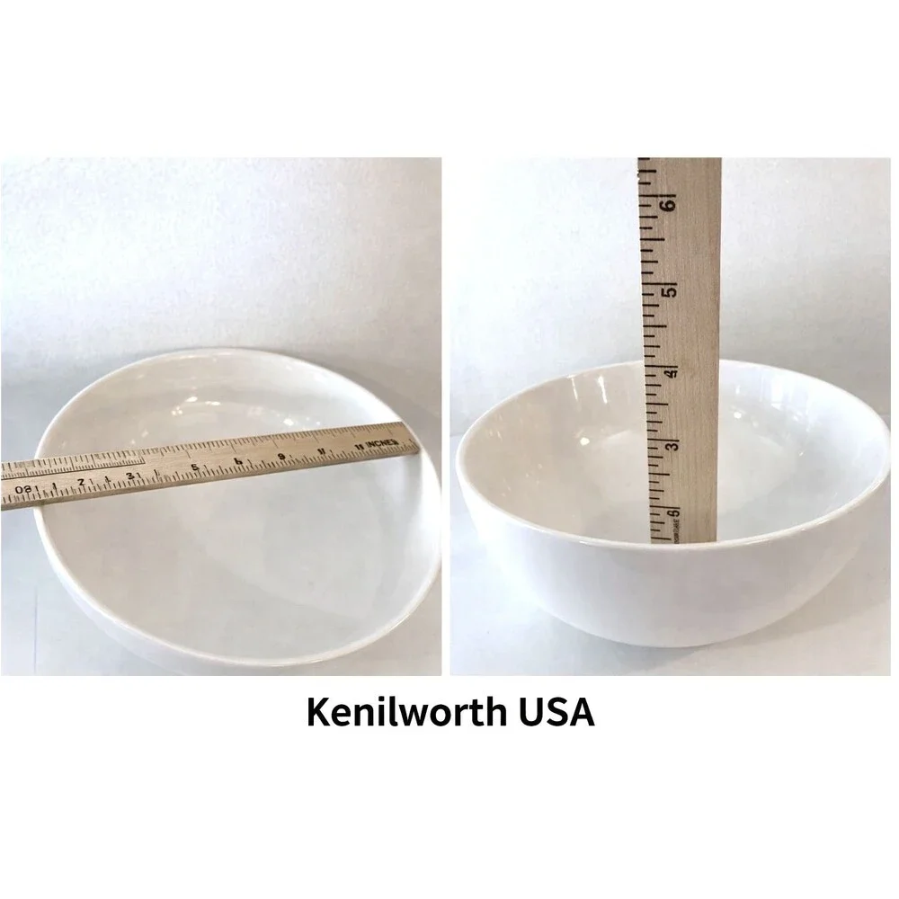 Kenilworth USA White Ceramic Round Serving Bowl 10